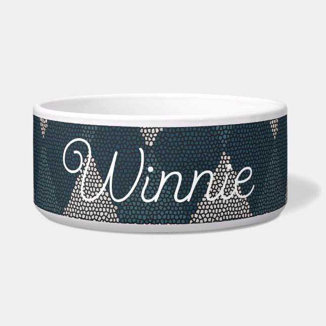 Tigela Stained Glass Blue Diamond (Frente)