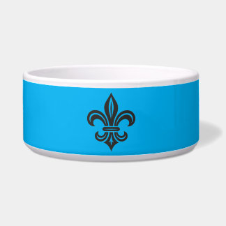 Tigela "Stylized Fleur-de-lis" Ceramic Pet Bowl