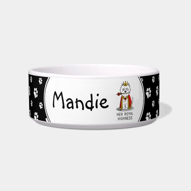 Tigela Sua Alteza Real Dog Westie (Frente)