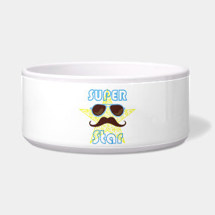 Tigela Super Star de óculos de sol e bigode