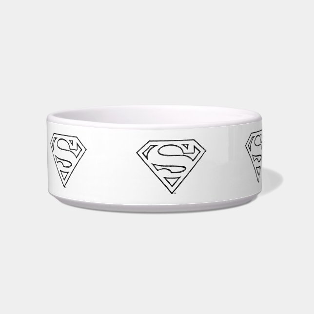 Tigela Superman S-Shield | Logotipo preto Simples (Esquerda)