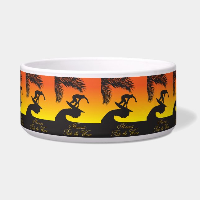 Tigela Surf: Hawaii Pet Bowl (Frente)
