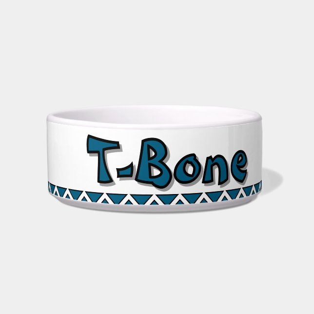 TIGELA "T-BONE" - PERSONALIZED CERAMIC PET BOWL (Esquerda)