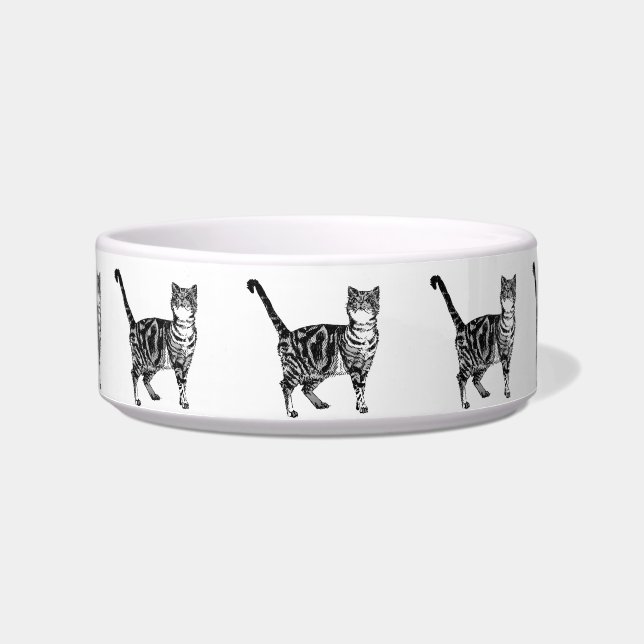 Tigela Tabby Cat cats gatinho felino Strike Bowl (Frente)