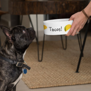 Tigela Tacos Engraçado Humor Cão Pet