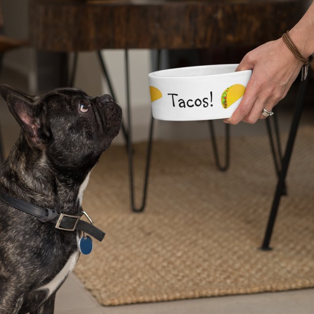 Tigela Tacos Engraçado Humor Cão Pet (Criador carregado)