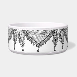 Tigela Tecido Tradicional do Keffiyeh Scarf Palestino