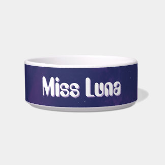 Tigela Tema do Espaço Exterior da Galáxia Azul Pet Bowl