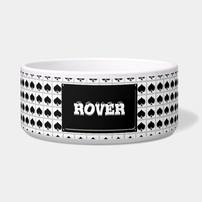 Tigela Teste padrão do terno do cartão de jogo das pás (Frente)