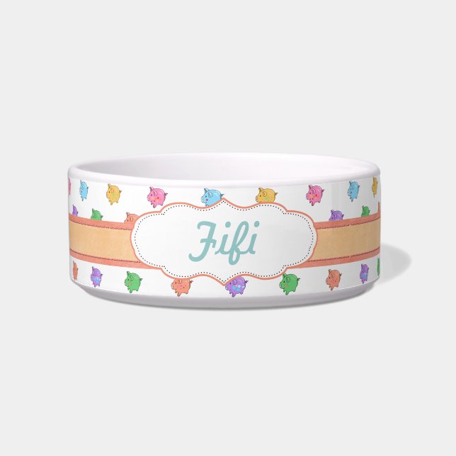 Tigela Teste padrão Pastel do porco (Frente)