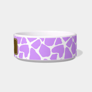 Tigela Teste padrão roxo do girafa