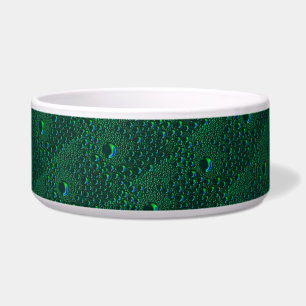 Tigela teste padrão verde do artdeco dos waterdrops