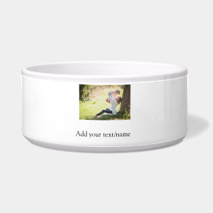 Tigela Texto da imagem de adição de nome da família da fi