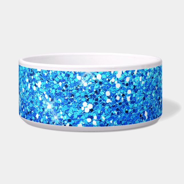 Tigela Textura azul dos Sparkles dos brilhos (Frente)