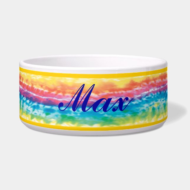 Tigela Tie Dye Pet Bowl Personalizado (Frente)
