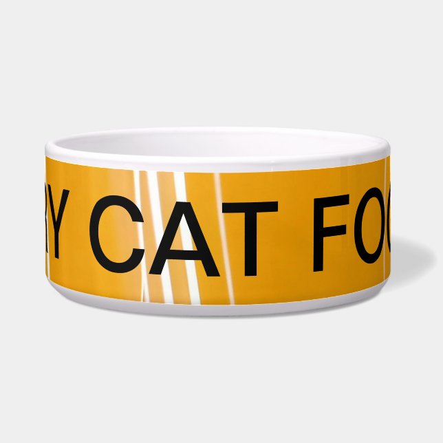 Tigela "TIGELA DE RAÇÃO SECA PARA GATOS" Texto Minimalist (Frente)