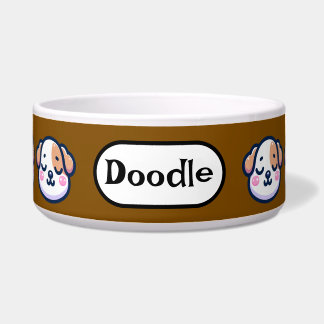 Tigela "Tigela Personalizada Kawaii para Cachorro com Pla