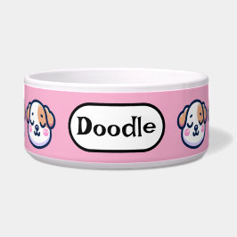 Tigela "Tigela Personalizada Kawaii para Cachorro com Pla