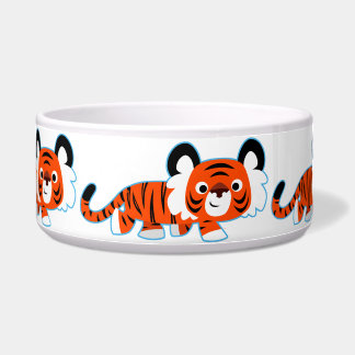 Tigela Tigre de Cartoon Bonito na Bolsa de Pet