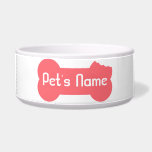 Tigela Toalha de cão Personalizado, Mastigado, Rosa 5<br><div class="desc">Osso rosa mastigado gráfico com letras brancas engraçadas e personalizáveis na tigela de cachorro. Você pode facilmente alterar o texto (cor, fonte e posição) clicando no botão personalizar. Produtos semelhantes: cama de cão, roupa de cão... Não se esqueça da coleção inteira.</div>