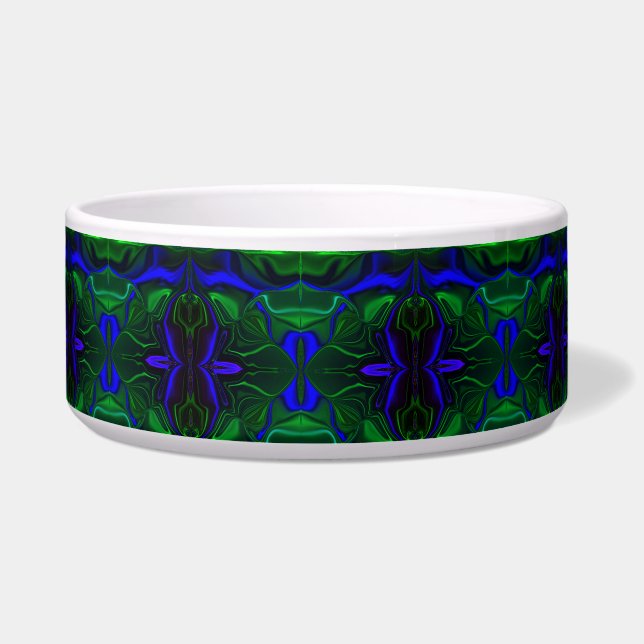 Tigela Traços azuis é 'flutu ando' sobre fundo. (Frente)