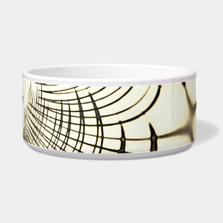 Tigela Traços curvos castanho-castanho-rosado, fundo clar