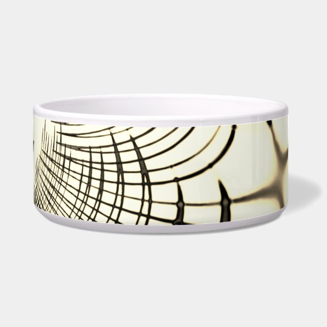 Tigela Traços curvos castanho-castanho-rosado, fundo clar (Esquerda)