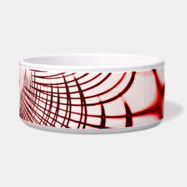 Tigela Traços curvos vermelhos cruzados em fundo claro