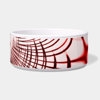 Tigela Traços curvos vermelhos cruzados em fundo claro