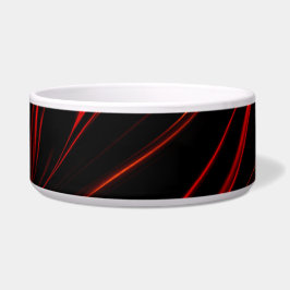 Tigela Traços longos vermelhos ondulados em fundo escuro