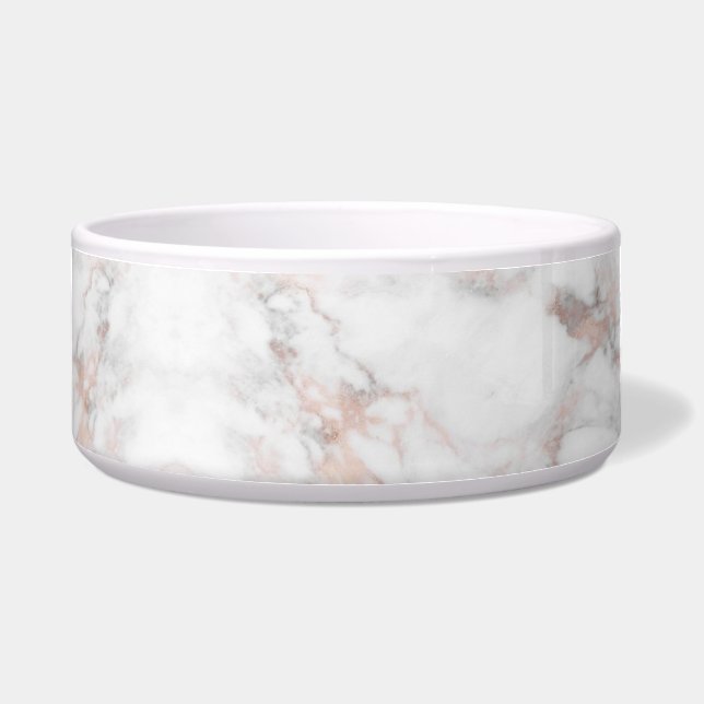Tigela Trendência Elegante do Modelo Marble Branco rosa D (Frente)