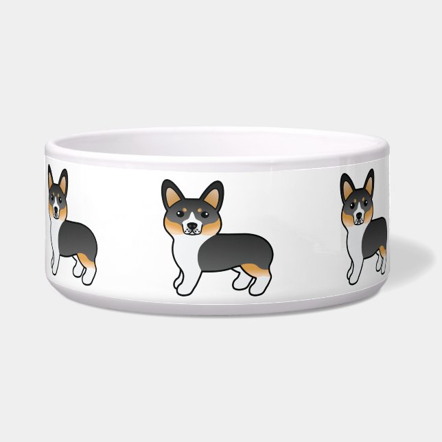 Tigela Tricolor Pembroke Welsh Corgi (Frente)