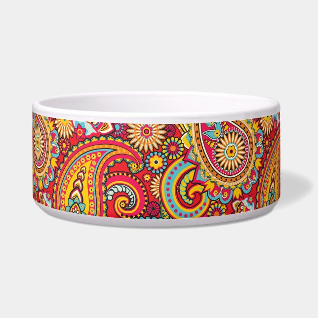 Tigela Trippy Hippy Retro Paisley (Frente)