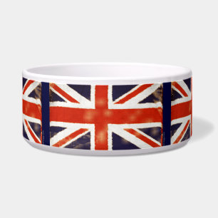 Tigela UK Flag Vintage Union Jack Pet Bowl (Grande)