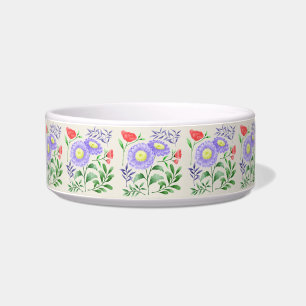Tigela Um conjunto de flores pintadas em aquarela