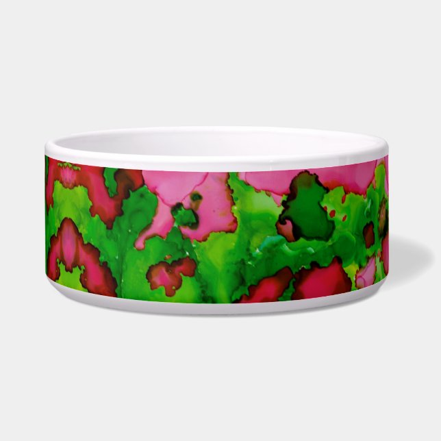 Tigela Um estudo em rosa e verde (Frente)