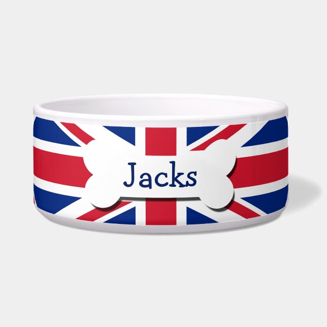 Tigela Union Jack UK Personalizado (Frente)