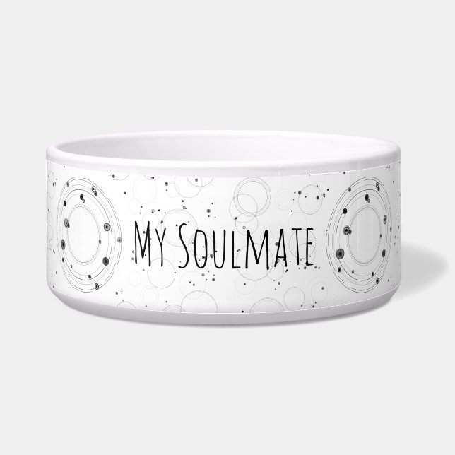 Tigela Universo monocromático elegante (Frente)