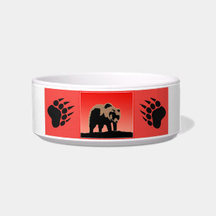 Tigela Urso Grizzly no Sunset - Arte original sobre a vid