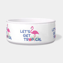 Vamos ter Flamingo Tropical Fofo Design de Cachorr
