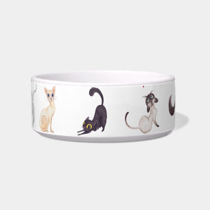 Tigela Variedade de design de gatos fofos