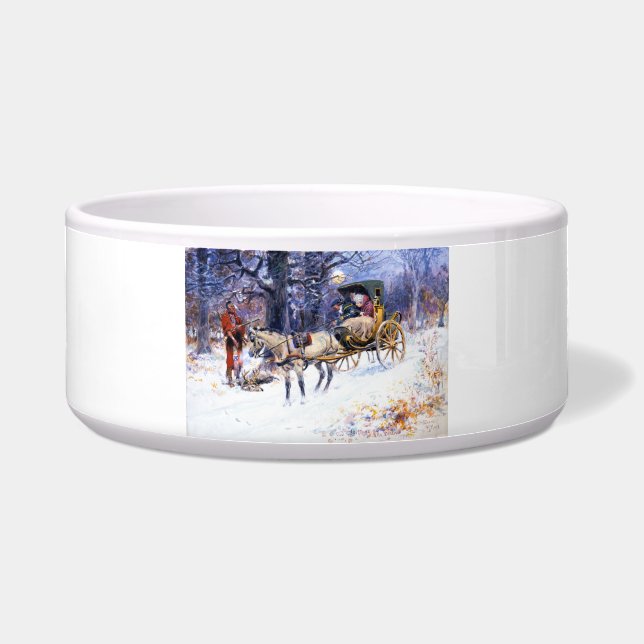 Tigela Velho Natal em Nova Inglaterra (por Charles Russel (Frente)