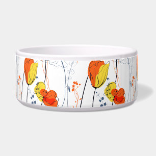 Tigela Verão tropical Belos Design de flores amarelas
