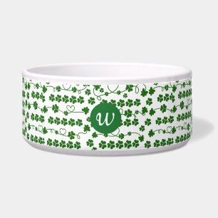 Tigela Verde Branco do Shamrock do Dia de São Patrício Pe