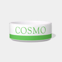 verde limão Personalizado Pet Nome Cat Dog Comida