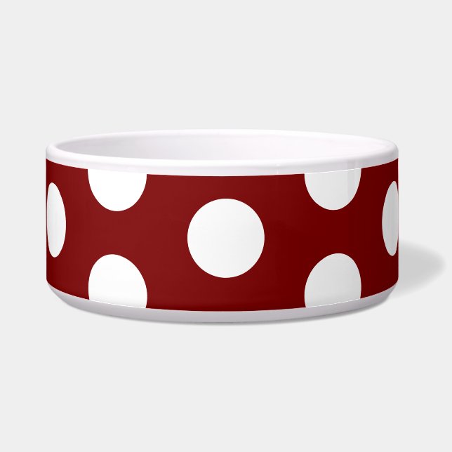 Tigela Vermelho Escuro com Ênfase Na moda de Ênfase Branc (Esquerda)
