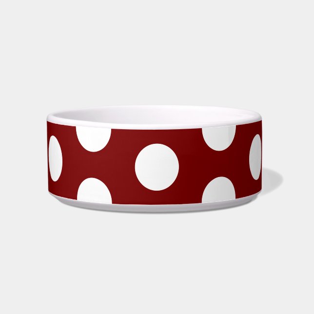 Tigela Vermelho Escuro com Ênfase Na moda de Ênfase Branc (Esquerda)