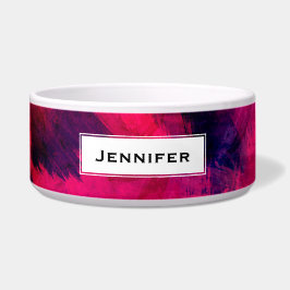 Tigela Vermelho escuro e roxo, preto e Abstrato moderno