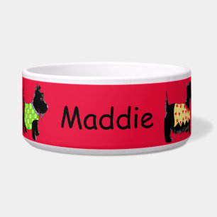 Tigela Vermelho personalizado dos cães de Terrier do