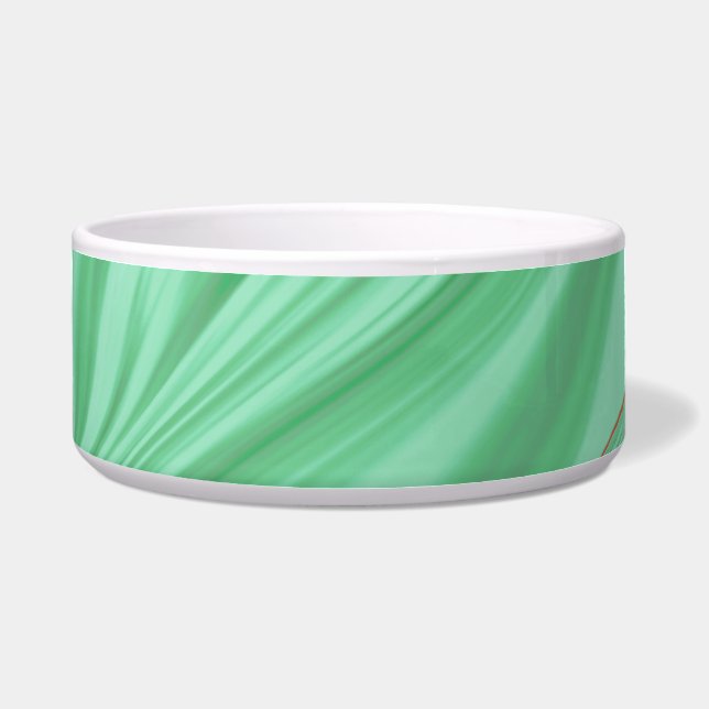 Tigela Vestuário em curvas com tons verdes claros de ment (Frente)